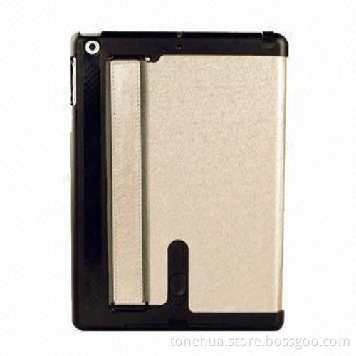 Golden New Leather Case for iPad Air, with Voice Enhancer and Heat Dispersion